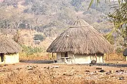 Une maison tribale traditionnelle à la lisière de la forêt protégée