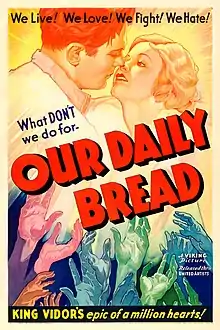 Description de l'image Our Daily Bread (1934 film poster).jpg.