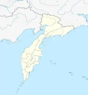 Localisation sur la carte du kraï du Kamtchatka : l'isthme de l'Anapka