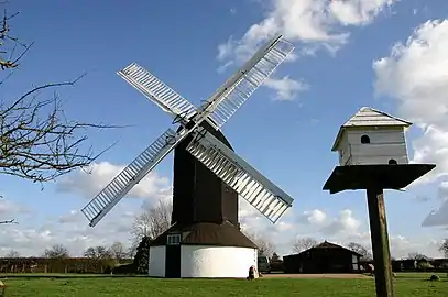 Moulin d’Outwood (Surrey), ailes à jalousie.