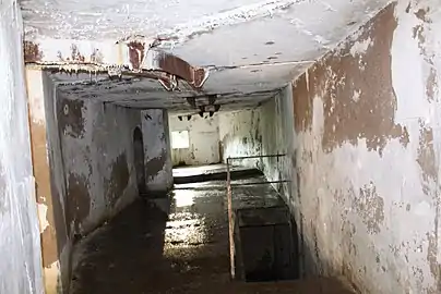 L'intérieur de la casemate de Bourges.