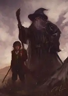 Bilbo & Gandalf(fan art de Joel Lee).
