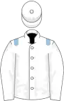 White, light blue epaulets