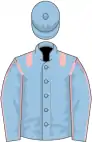 Light blue, pink epaulets and seams on sleeves