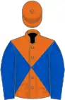 Dark blue, orange diabolo, dark blue arms, orange cap