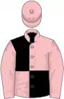 Pink and black (quartered), pink sleeves and cap
