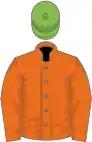 Orange, light green cap