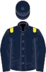 Dark blue, yellow epaulets