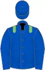 Royal blue, light green epaulets