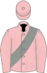 Pink, Grey sash, Pink sleeves and cap