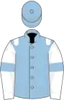 Light blue, white epaulets, white sleeves, light blue armlets