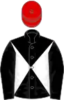 BLACK and WHITE DIABOLO, black sleeves, red cap