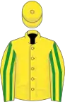 Yellow, green striped sleeves