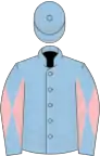 Light blue, light blue and pink diabolo on sleeves