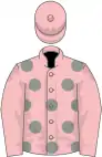 Pink, Grey spots, Pink sleeves and cap