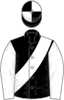 Black, white sash and sleeves, quartered cap