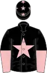 Black, pink star, halved sleeves and stars on cap