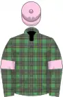 Mcalpine tartan, rose pink armlets and cap