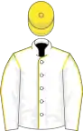 White, yellow seams and cap