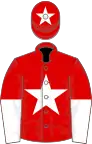 Red, white star, halved sleeves, star on cap