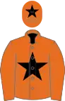 Orange, Black star and star on cap