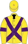 Yellow, purple cross belts and armlets