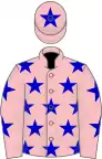 Pink, blue stars, star on cap