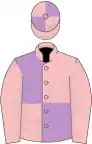 Pink and mauve (quartered), pink sleeves, quartered cap