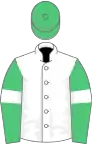 White, Emerald Green sleeves, White armlets, Emerald Green cap