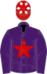 Purple, Red star and sleeves, Red cap with white peak