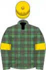 Mcalpine tartan, gold armletss and cap