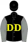 Black, yellow 'DD' and shoulders, grey sleeves