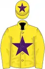 Yellow, purple star, yellow cap