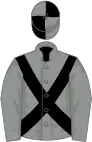 Grey, black cross belts quartered cap