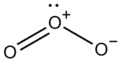 Formule développée de l'ozone, de formule brute O3