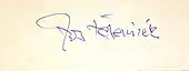 signature de Josef Páleníček