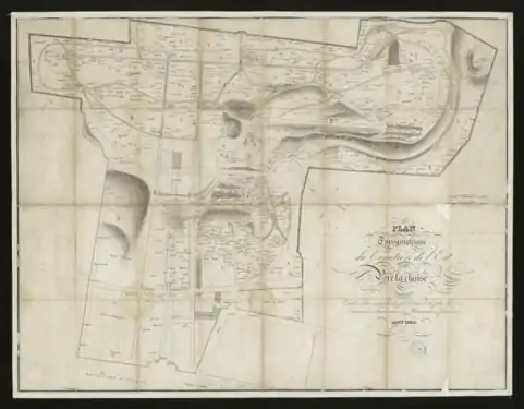 Plan du cimetière du Père-Lachaise, 1820