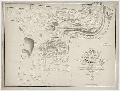 Plan du cimetière du Père-Lachaise, 1824