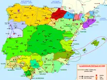 Le royaume de Navarre en 1065.