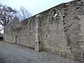 Mur sud de la nef vu de l'extérieur.