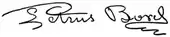 Signature de Pétrus Borel