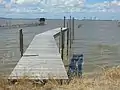 Pêcherie en construction à l'emplacement d'une ancienne pêcherie