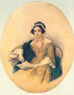 Dorothée von Tiesenhaussen comtesse de Ficquelmont (1804-1863) par Piort Sokolov