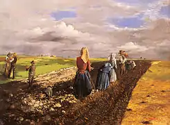 La Récolte de pommes de terre, huile sur toile, 70 × 109 cm, 1901