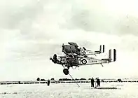 Photographie de deux avions militaires de la Seconde Guerre mondiale volant près du sol.