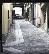 Passage des Postes vu de la rue Mouffetard.