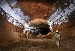 Galerie du réseau 4 de la grotte de Saint-Marcel, Bidon, Ardèche, France.