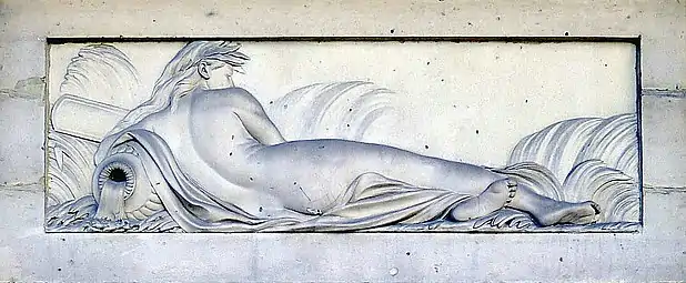 Pierre-Philippe Mignot, Naïade (vers 1865), bas-relief.