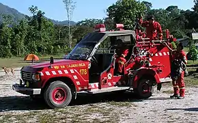 Véhicule léger des pompiers de Nueva Cajamarca, San Martin, Pérou.