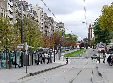 Ligne T3a à la porte de Versailles.